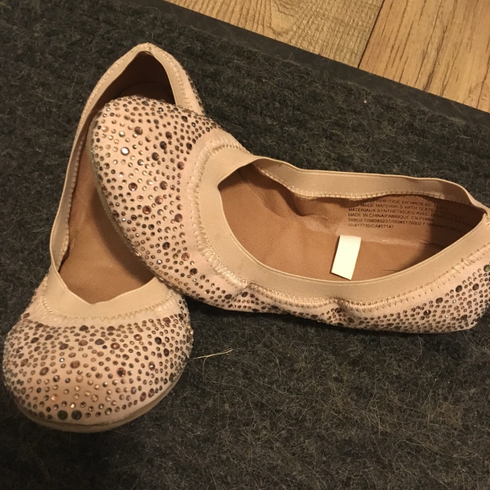 Sparkly ballet flats